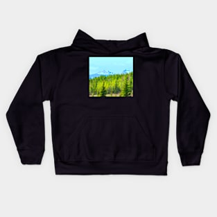 Rocky Mountain illustration. Kids Hoodie